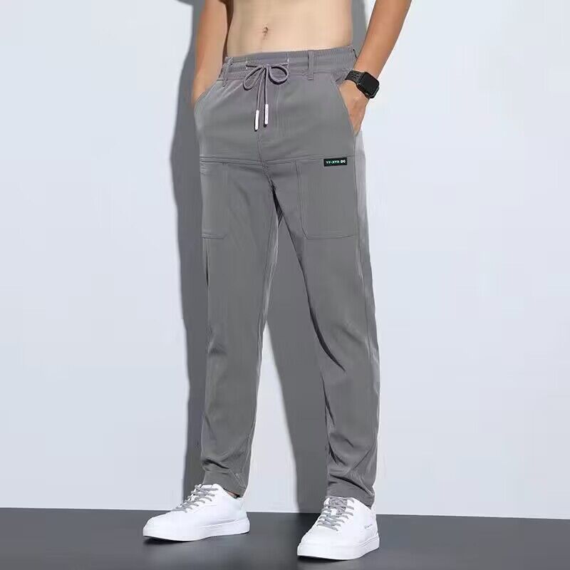 Pantalones de seda helada para hombre - Estilo casual y deportivo