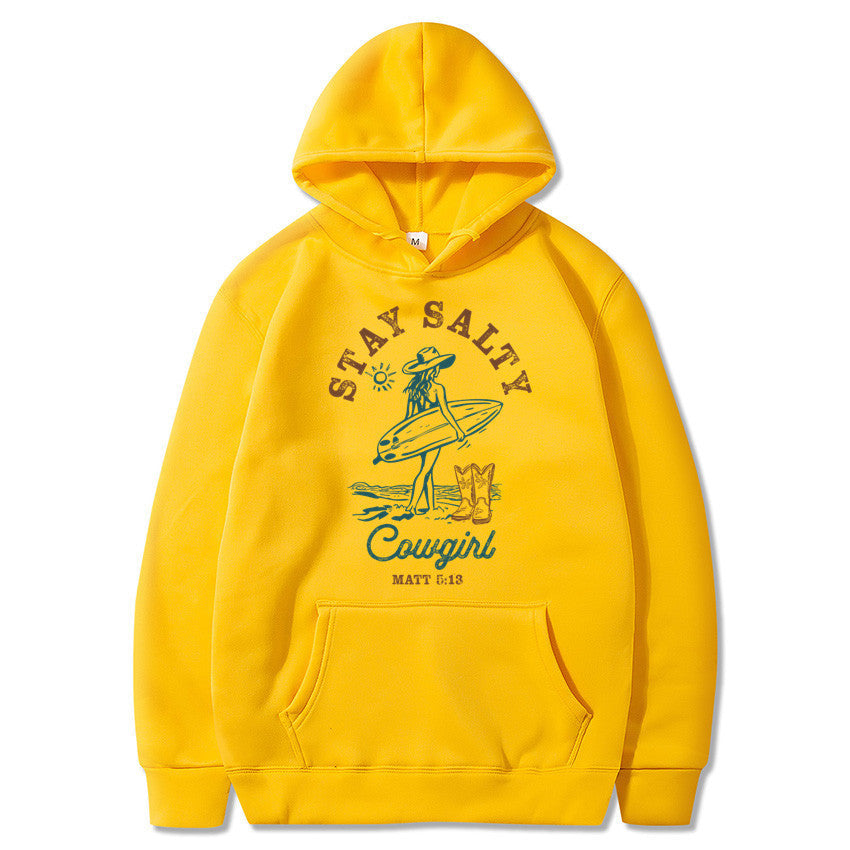 Hoodie estampada para mujer - Manga larga con capucha