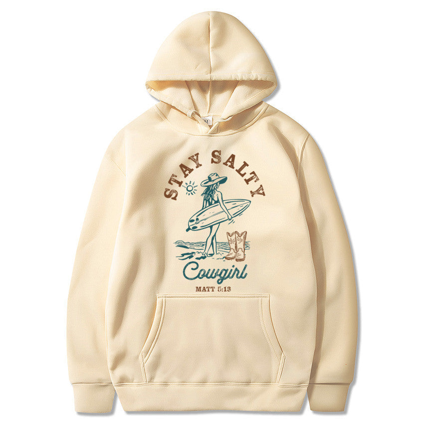 Hoodie estampada para mujer - Manga larga con capucha