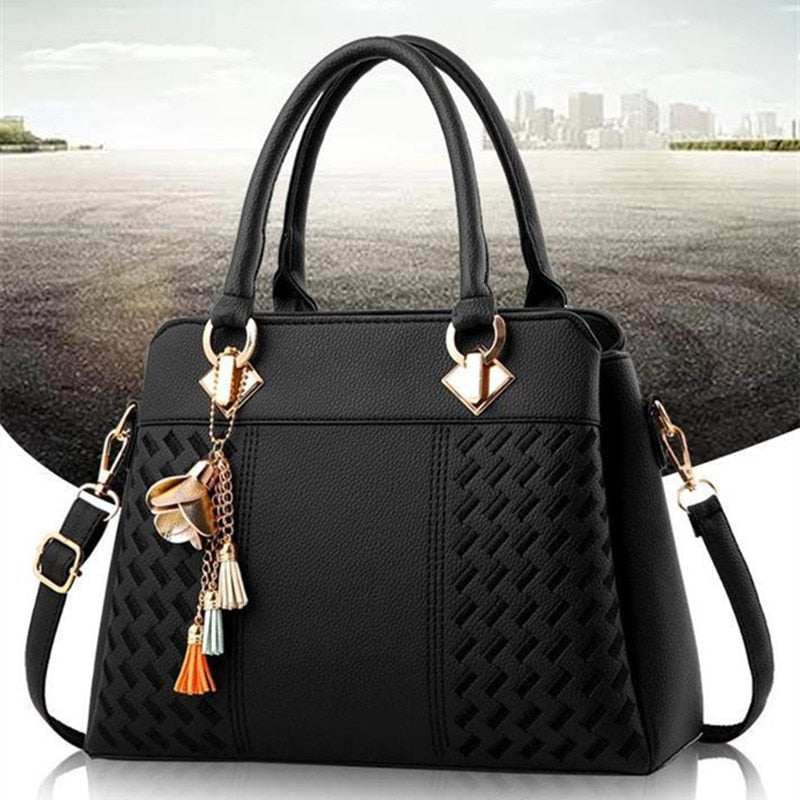 Bolso de Hombro de Cuero para Mujer - Estilo Vintage con Borlas