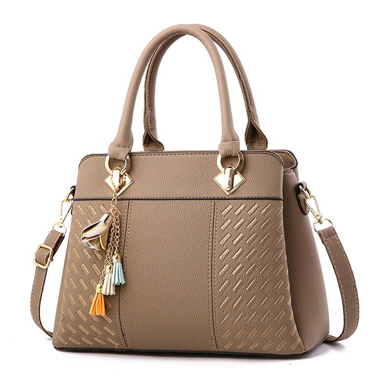 Bolso de Hombro de Cuero para Mujer - Estilo Vintage con Borlas