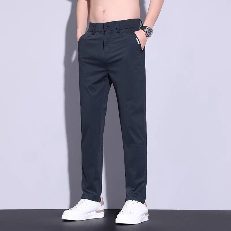 Pantalón Ligero Slim Fit de Seda de Hielo para Hombre