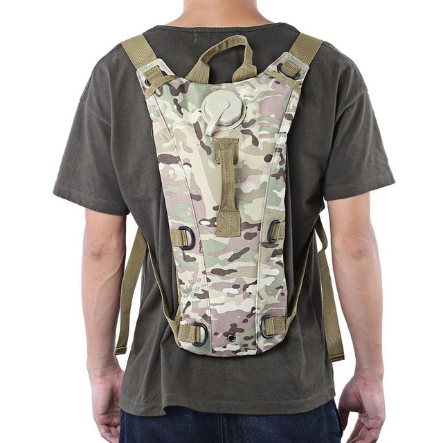 Mochila de Hidratación Táctica Militar MOLLE - 3L para Ciclismo y Camping