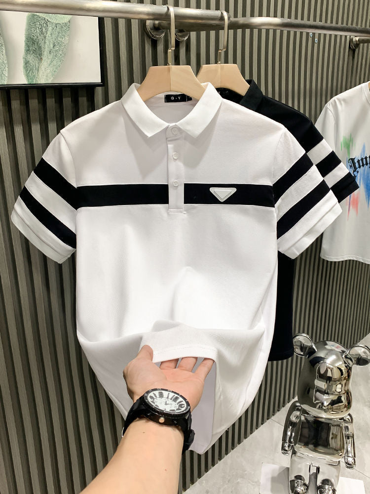 Polo de manga corta para hombre - Casual color sólido