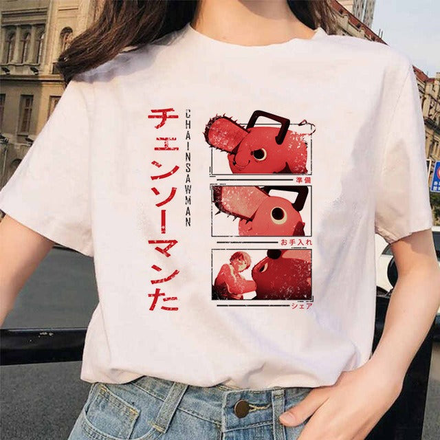 Camiseta Mujer Anime Chainsaw Man Pochita