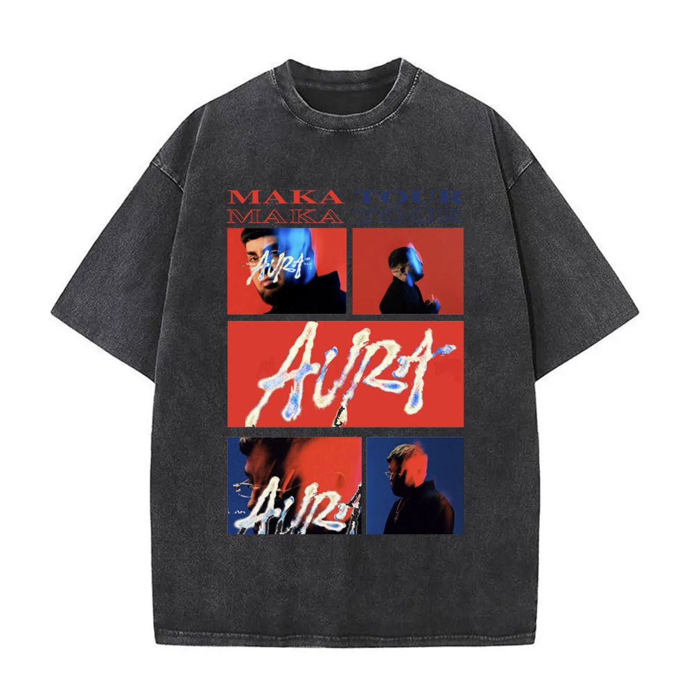 Camiseta Vintage Lavada Estilo Rapper Unisex
