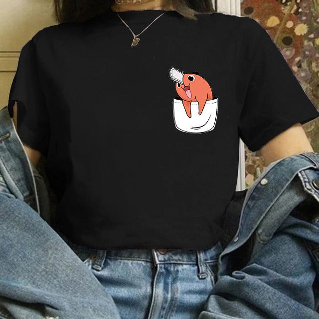 Camiseta Mujer Anime Chainsaw Man Pochita