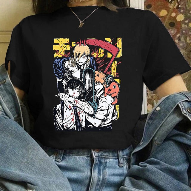 Camiseta Mujer Anime Chainsaw Man Pochita