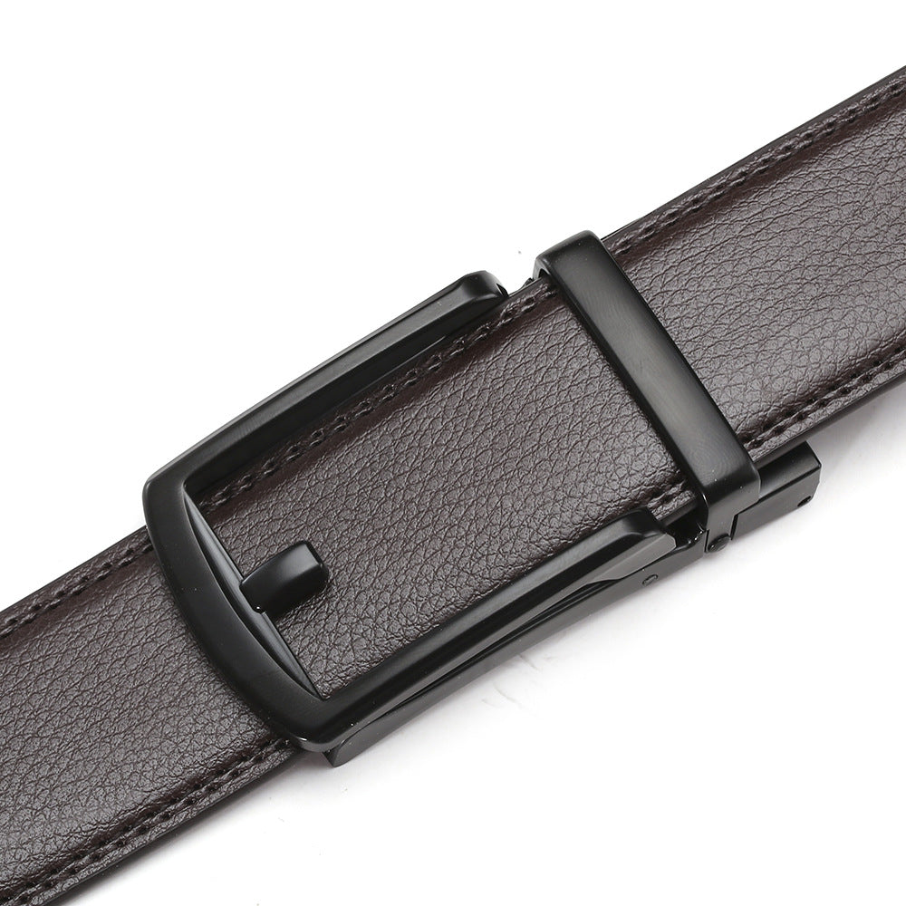 Cinturón de Cuero Genuino para Hombre - Hebilla Automática