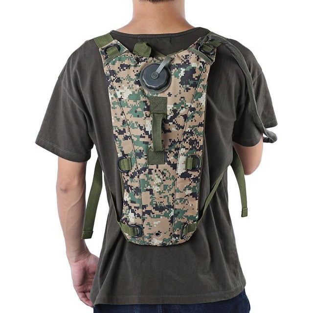 Mochila de Hidratación Táctica Militar MOLLE - 3L para Ciclismo y Camping