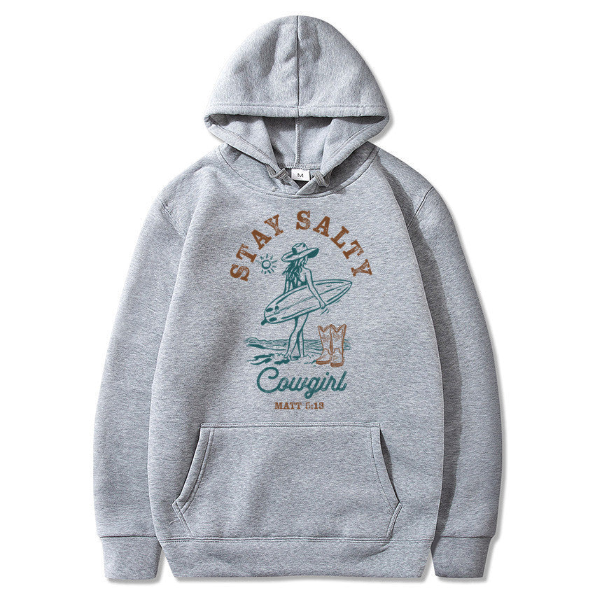 Hoodie estampada para mujer - Manga larga con capucha