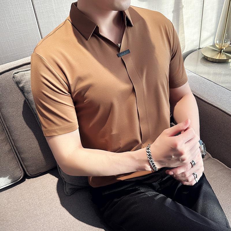 Polo manga corta para hombre - Estilo maduro casual
