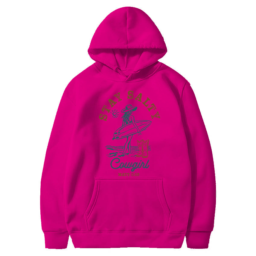 Hoodie estampada para mujer - Manga larga con capucha