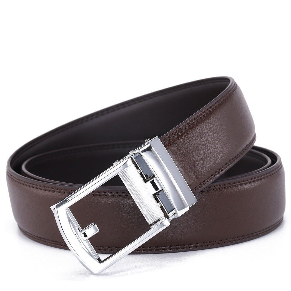 Cinturón de Cuero Genuino para Hombre - Hebilla Automática
