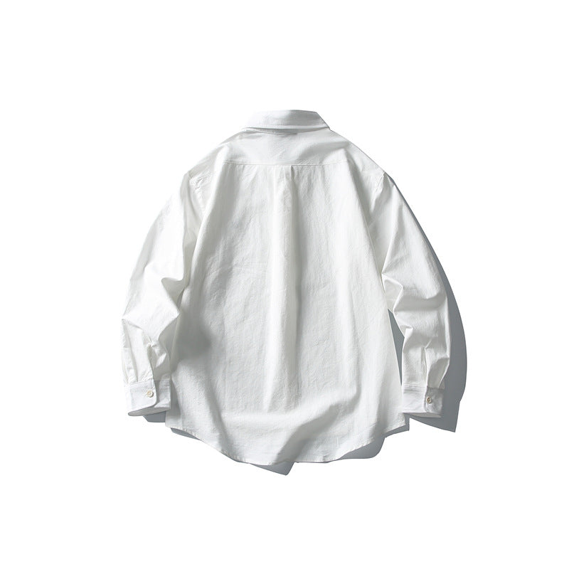 Camisa manga larga con bordado para hombre - Corte holgado