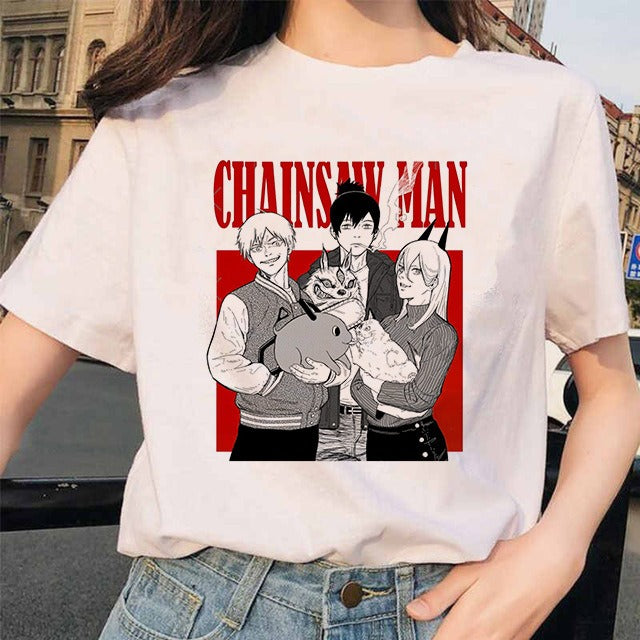 Camiseta Mujer Anime Chainsaw Man Pochita