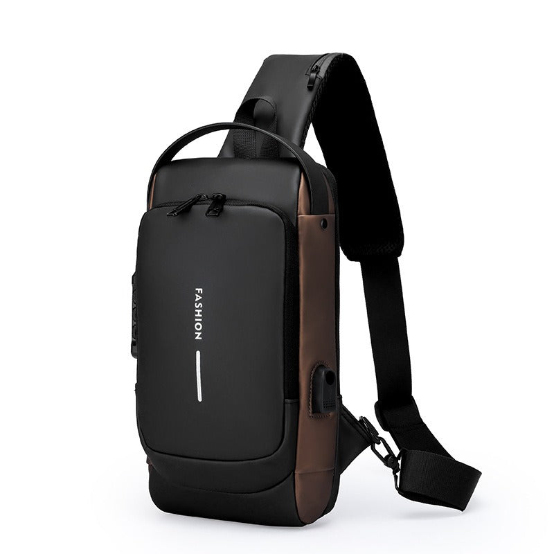 Bolso Bandolera Antirrobo con Carga USB para Hombre - Impermeable