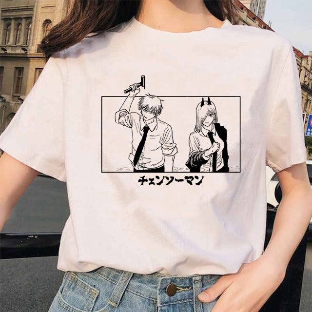 Camiseta Mujer Anime Chainsaw Man Pochita