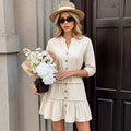 Waist tied shirt style dress
