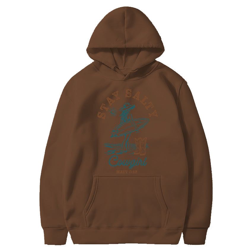 Hoodie estampada para mujer - Manga larga con capucha