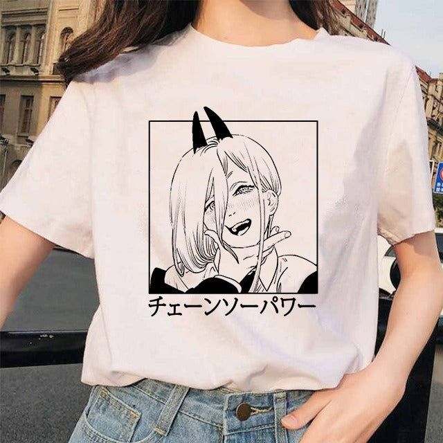 Camiseta Mujer Anime Chainsaw Man Pochita