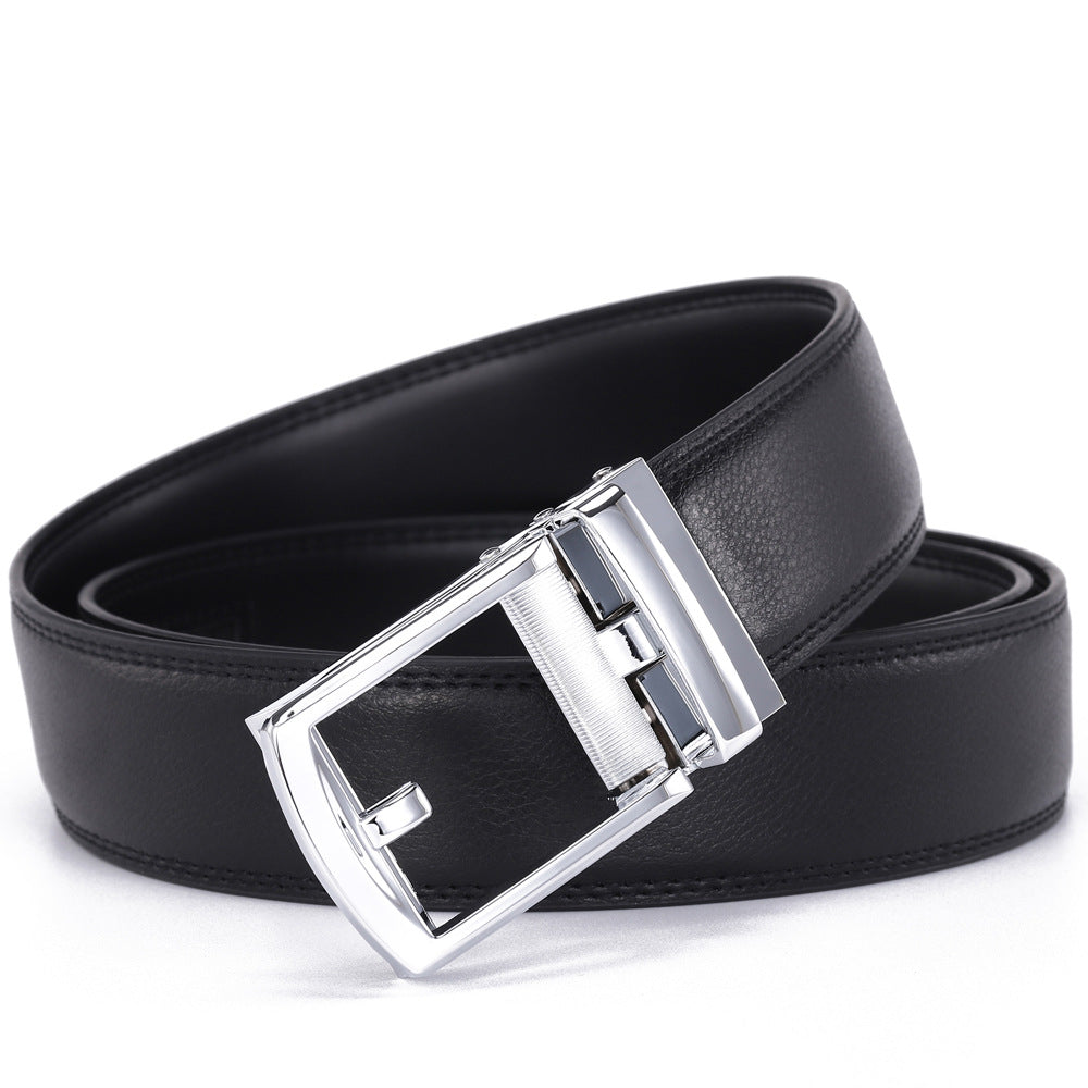 Cinturón de Cuero Genuino para Hombre - Hebilla Automática