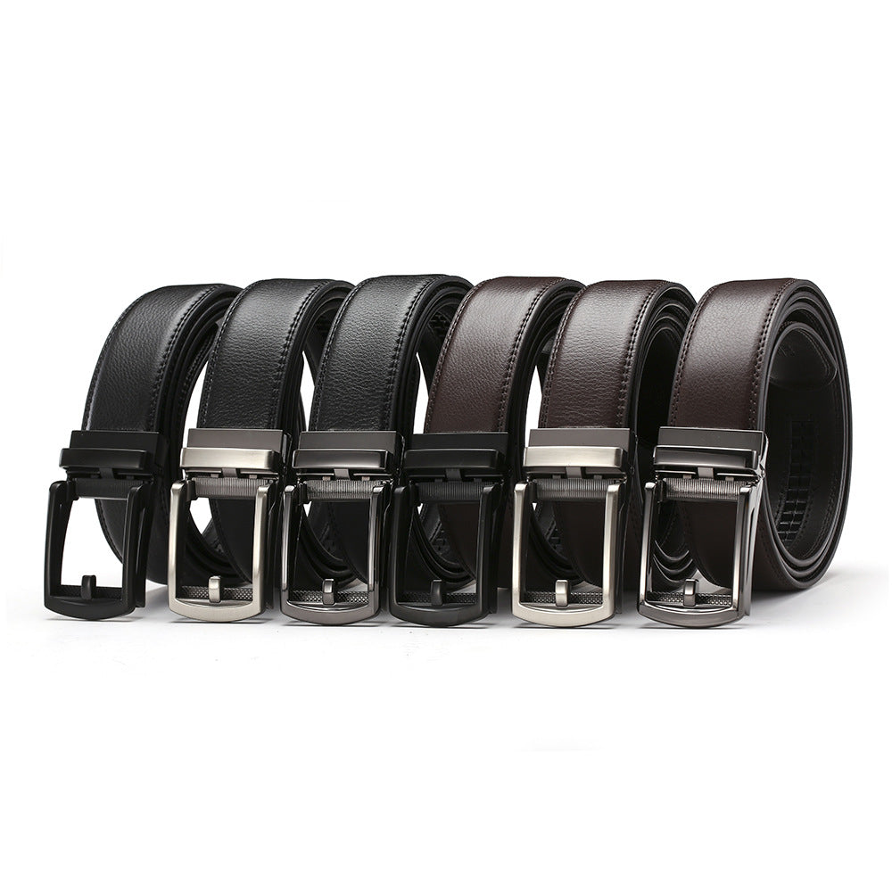 Cinturón de Cuero Genuino para Hombre - Hebilla Automática