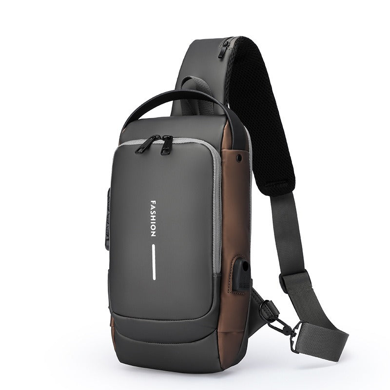 Bolso Bandolera Antirrobo con Carga USB para Hombre - Impermeable