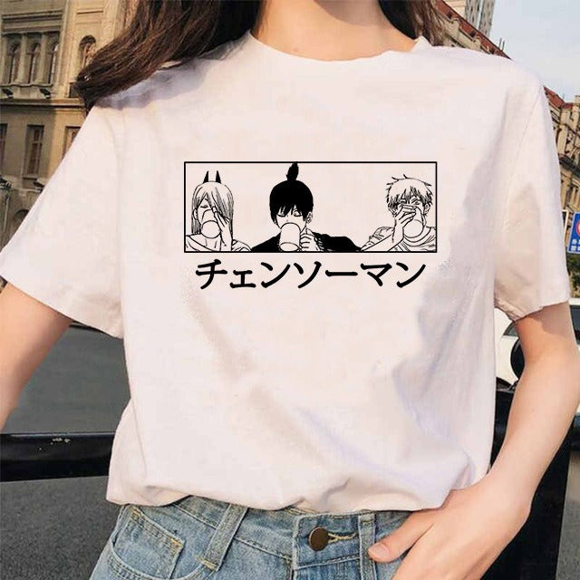 Camiseta Mujer Anime Chainsaw Man Pochita