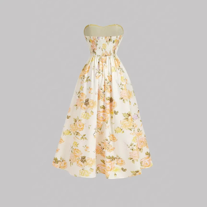 Vestido sin mangas estampado
