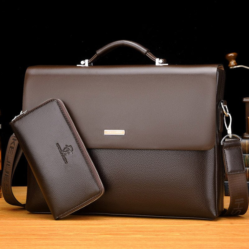 Bolso Tote de Negocios para Hombre - Cuero Microfibra para Laptop
