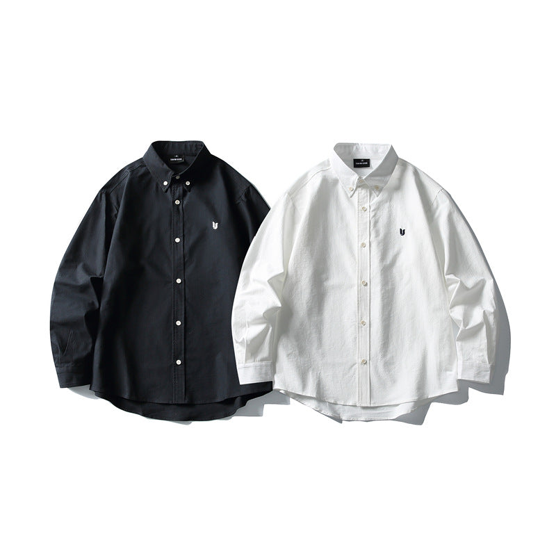 Camisa manga larga con bordado para hombre - Corte holgado