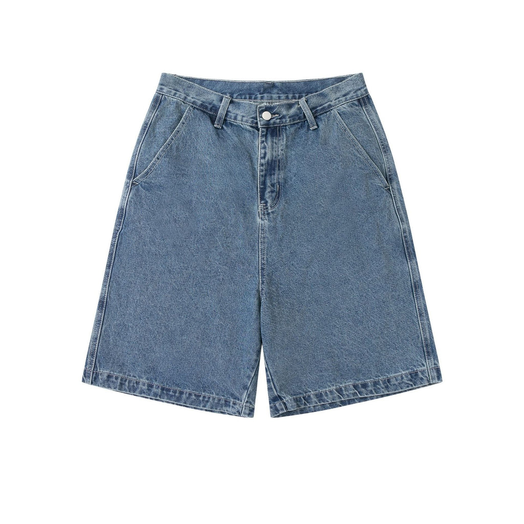 Shorts denim azul claro para hombre - Corte suelto casual