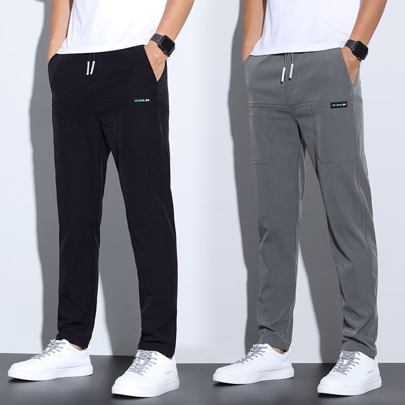 Pantalones de seda helada para hombre - Estilo casual y deportivo