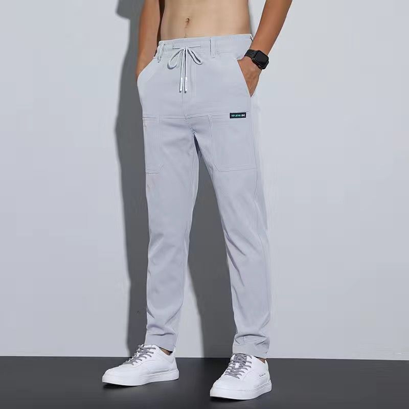 Pantalones de seda helada para hombre - Estilo casual y deportivo