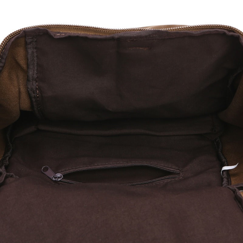 Mochila de viaje en canvas para hombre - Bolso cilíndrico multifuncional