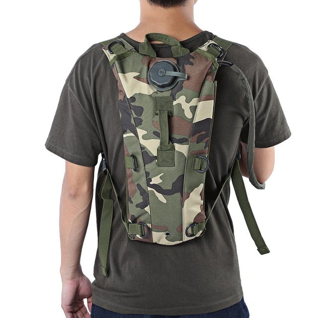 Mochila de Hidratación Táctica Militar MOLLE - 3L para Ciclismo y Camping