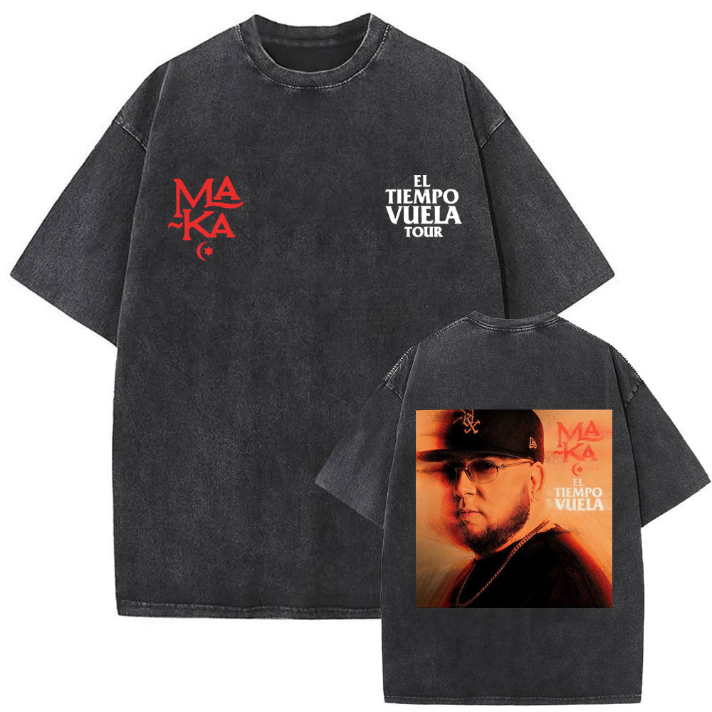 Camiseta Vintage Lavada Estilo Rapper Unisex