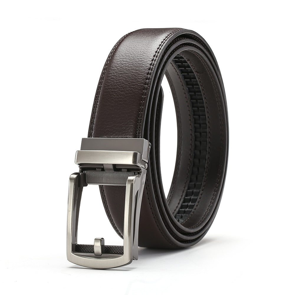 Cinturón de Cuero Genuino para Hombre - Hebilla Automática