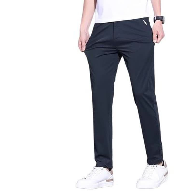 Pantalón Ligero Slim Fit de Seda de Hielo para Hombre