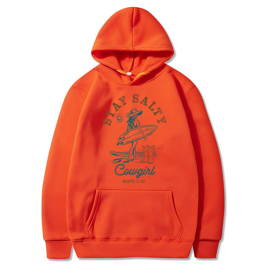 Hoodie estampada para mujer - Manga larga con capucha