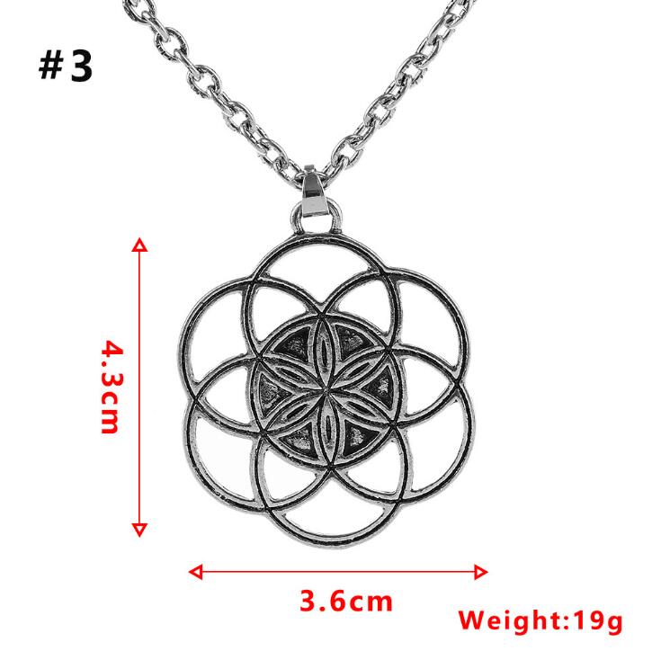 1pc Seed Of Life Pendant Flower Of Life Necklace Jewelry Sacred Geometry Women Accessories