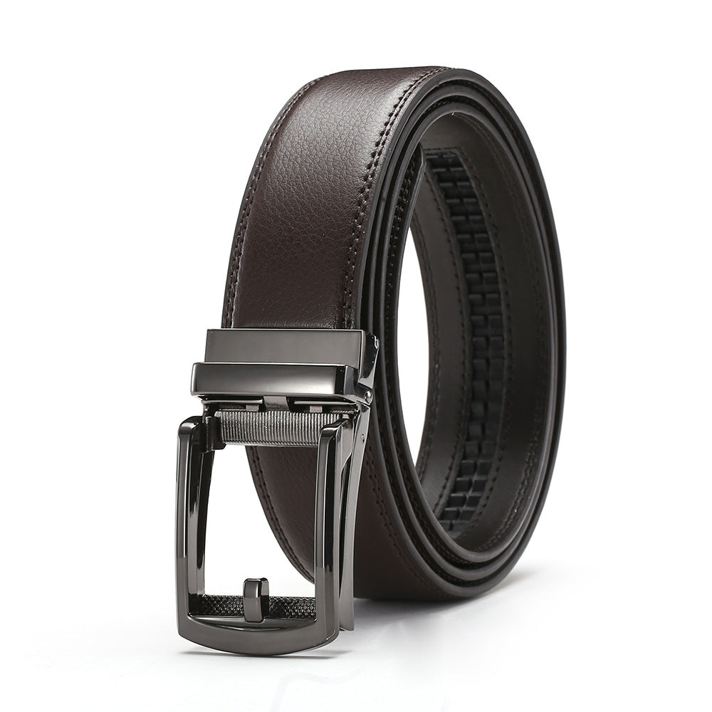 Cinturón de Cuero Genuino para Hombre - Hebilla Automática