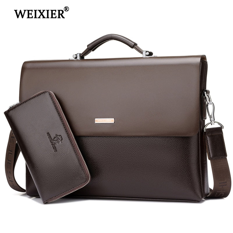 Bolso Tote de Negocios para Hombre - Cuero Microfibra para Laptop