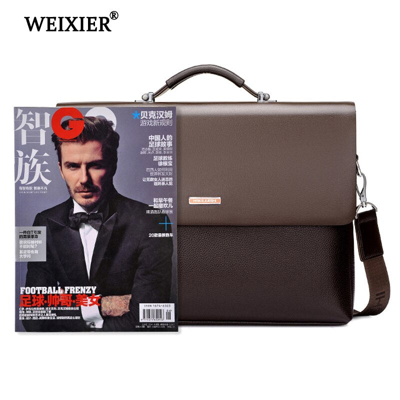 Bolso Tote de Negocios para Hombre - Cuero Microfibra para Laptop