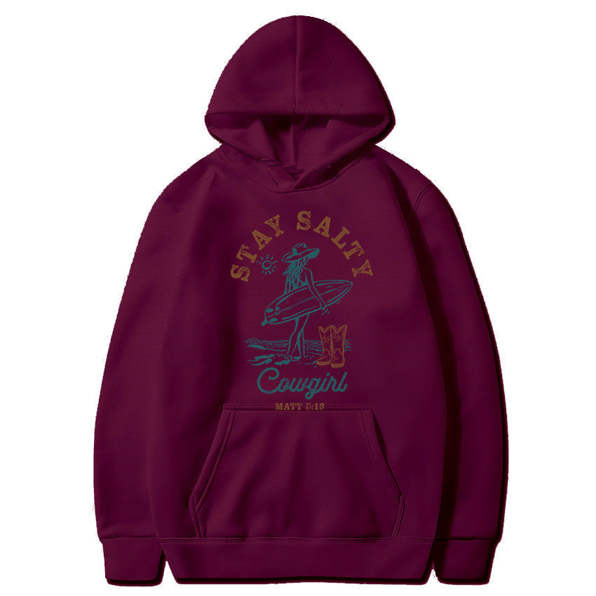 Hoodie estampada para mujer - Manga larga con capucha