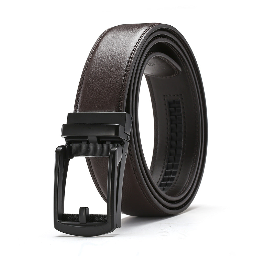 Cinturón de Cuero Genuino para Hombre - Hebilla Automática
