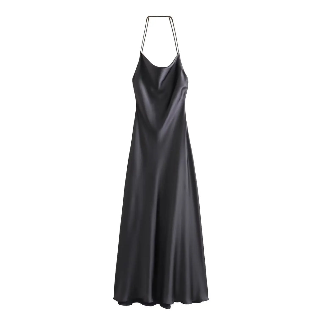 Vestido Largo Elegante de Tirantes para Mujer