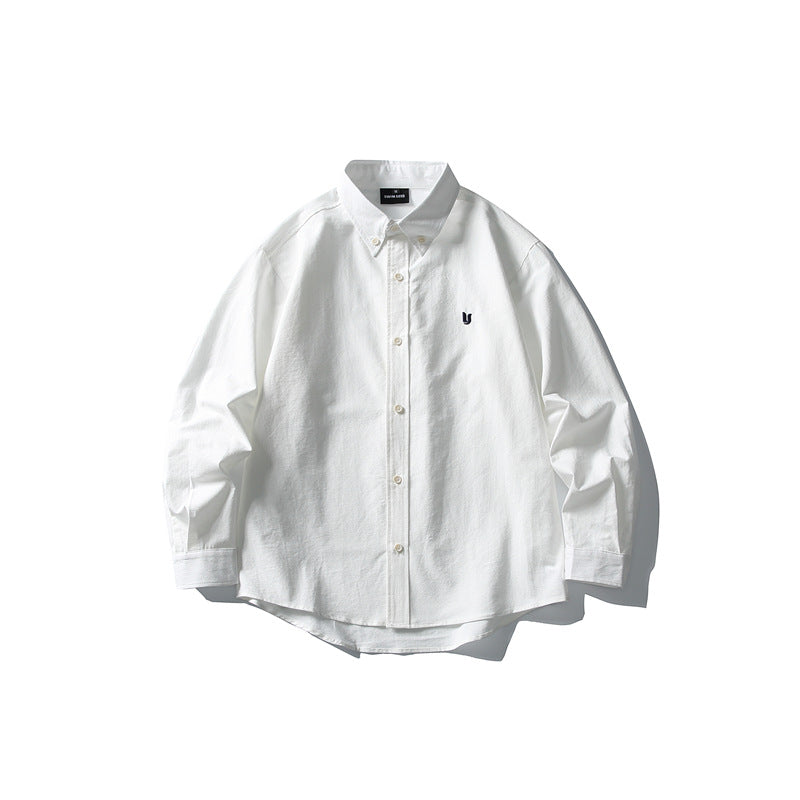 Camisa manga larga con bordado para hombre - Corte holgado