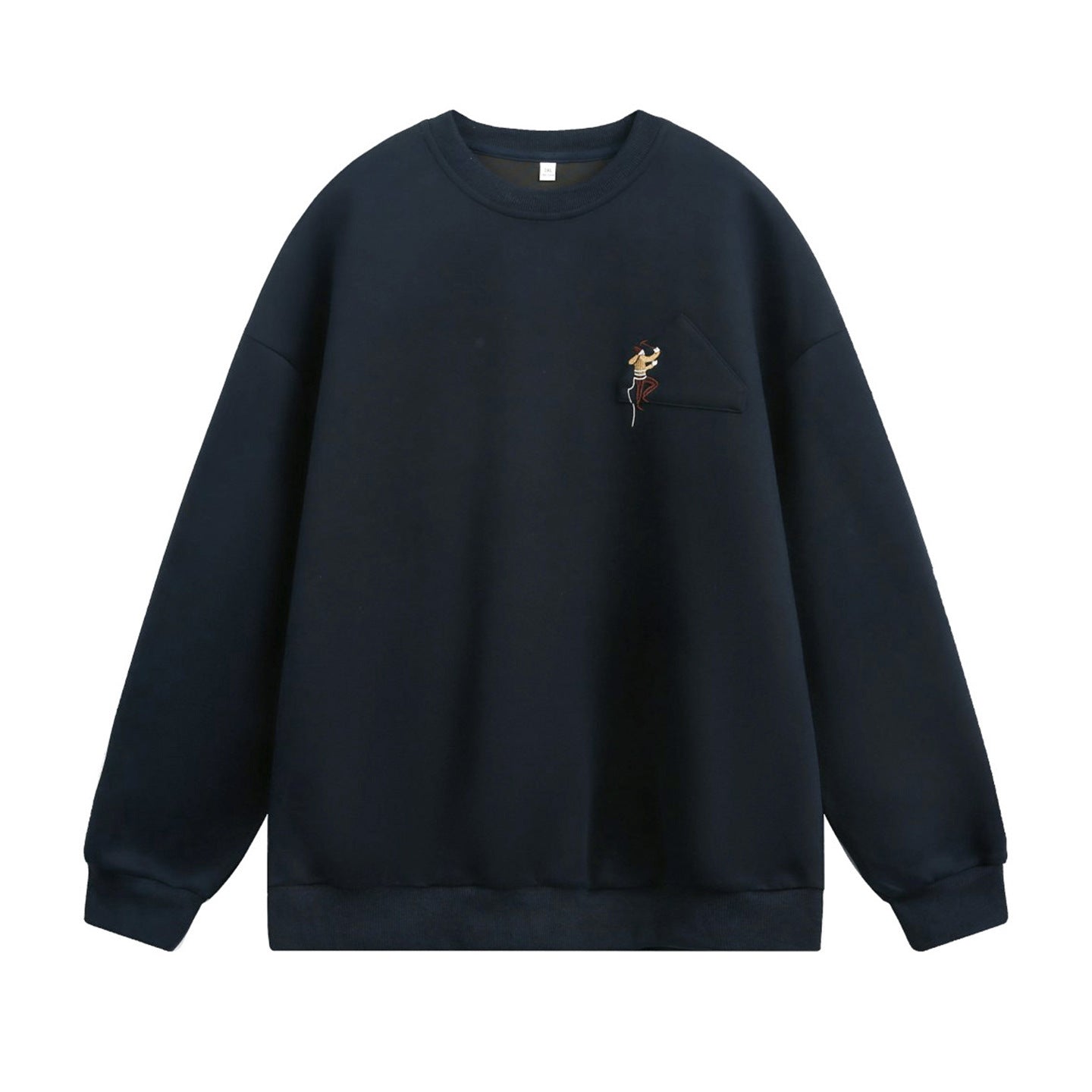 Sudadera Bordada Cuello Redondo para Hombre